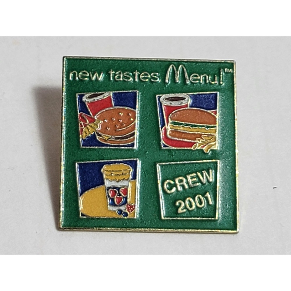 Vintage McDonald’s New Tastes Menu (2001) Crew Lapel Pin Collectible Rare